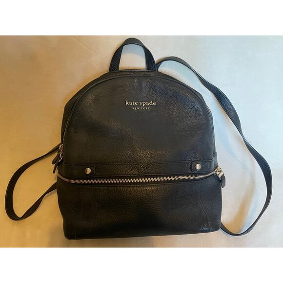 Kate Spade Black Pebbled Leather Backpack main image 9